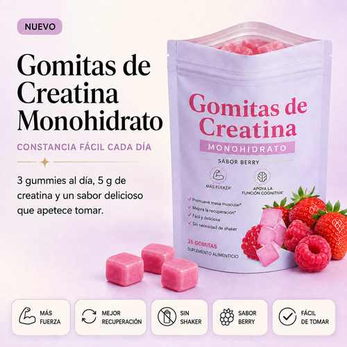 Gomitas de Creatina Monohidrato · Strong Muse